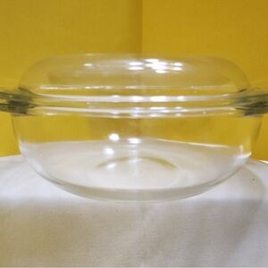 Vintage Clear Pyrex 1 1/2 Qt Ovenware Casserole #023 with matching lid 683-C-22